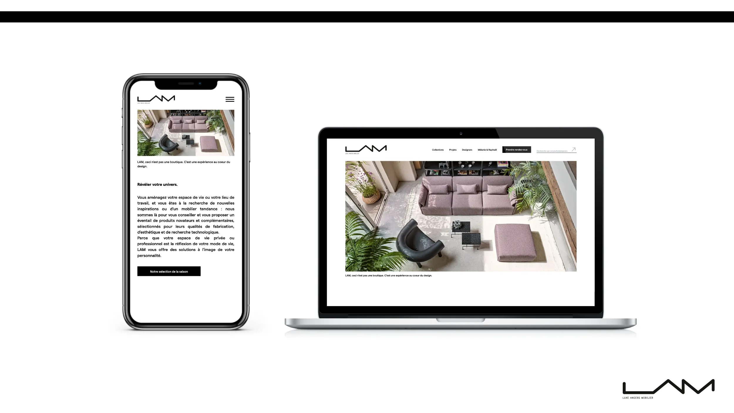 Version ordinateur et mobile de LAM